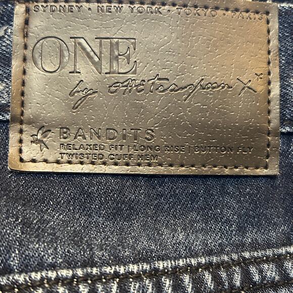 One Teaspoon Bandits Cut Off Jean Shorts Twisted Hem Distressed Blue Women 26 - Picture 7 of 9